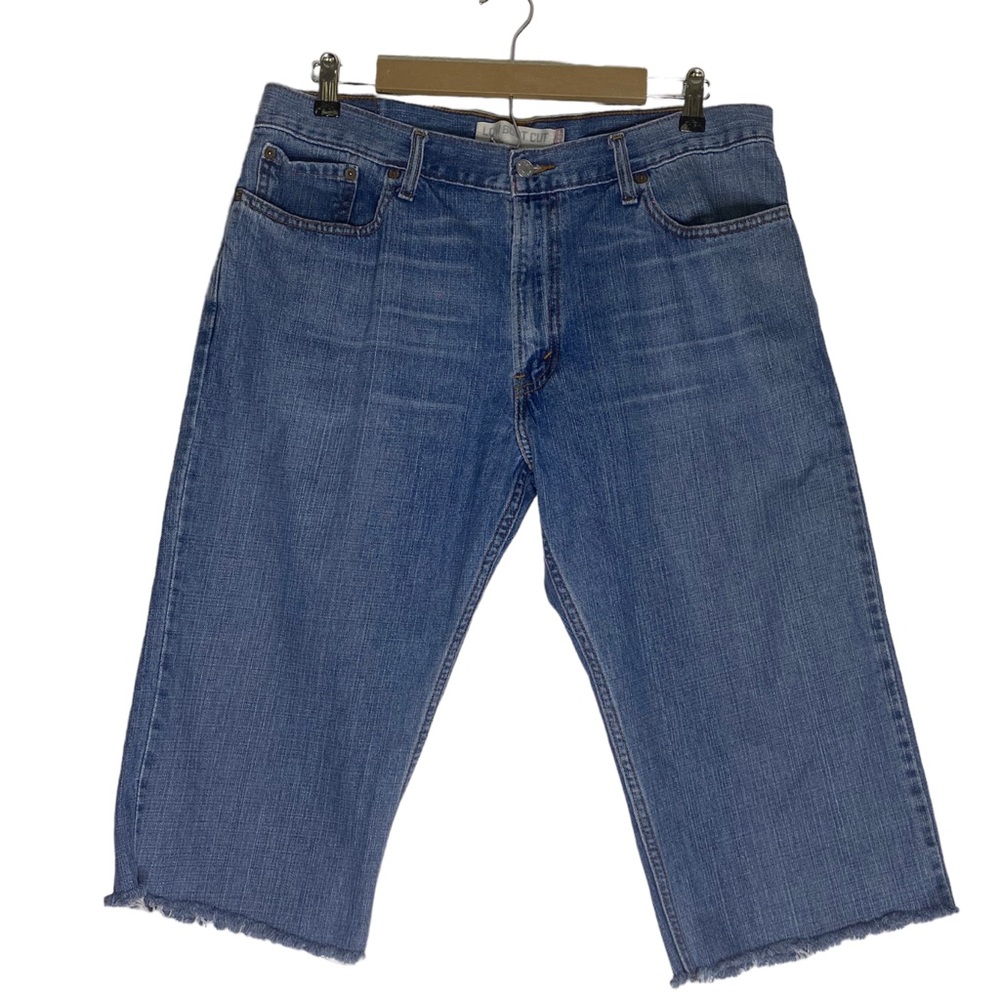 Levis Cutoffs Long Shorts w/ frayed hem- baggy, oversized, comfortable